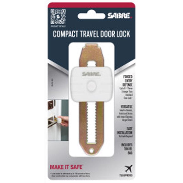 Cerradura blanca para puerta de viaje Sabre, para múltiples materiales