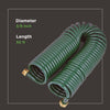 Gardien 3/8 in. D X 50 ft. L Medium Duty Expandable Coil Garden Hose