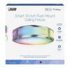 Feit Smart Home 3 in. H X 13 in. W X 13 in. L Nickel Smart-Enabled Ceiling Fixture - Open Box