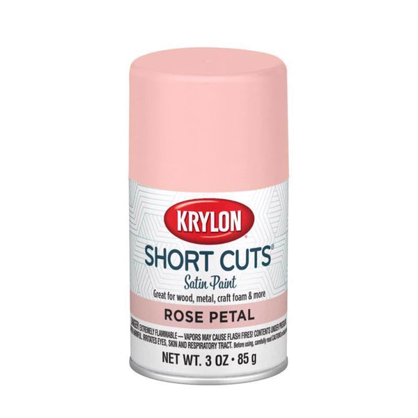 Krylon Short Cuts Satin Rose Petal Craft Spray Paint 3 oz (Pack of 6)