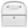 Architectural Mailboxes Oasis Classic Galvanized Steel Post Mount White Mailbox