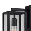 Globe Electric Vintage Matte Black Hardwired 1-Light Hurley Wall Sconce 16 H x 6 W x 8 D in.