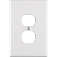 Leviton White 1 gang Plastic Duplex Outlet Wall Plate 1 pk (Pack of 25)