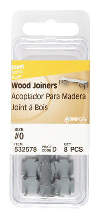 Hillman 3/8 in. L Galvanized Steel Wood Joiner Flat Shank 8 pk (Pack of 6)