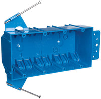 Carlon New Work 55 cu in Rectangle PVC 4 gang Outlet Box Blue - Deal of The Week