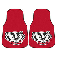 University of Wisconsin Badgers Carpet Car Mat Set - 2 Pieces