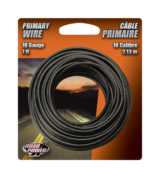 Coleman Cable 7 ft. 10 Ga. Primary Wire Black