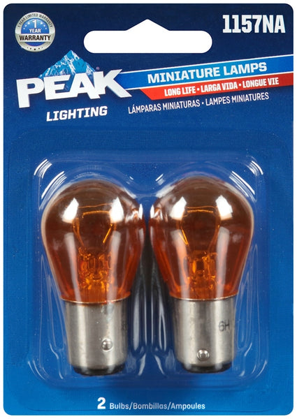 Bombilla incandescente para luces de estacionamiento, de freno, traseras y de giro en miniatura Peak 1157NA