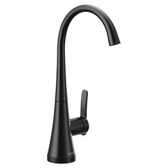 Matte black one-handle high arc beverage faucet