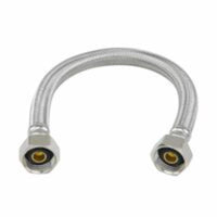 BrassCraft Plumbshop 1/2 in. FIP X 1/2 in. D FIP 12 in. Braided Stainless Steel Faucet Supply Line