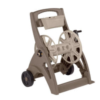 Suncast Smart Tube Taupe Resin Retractable Wheeled Hose Reel Cart 225 ft. Capacity