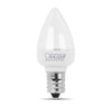 Feit C7 E12 Long Lasting & Energy Efficient White LED Bulb 7W Equivalent, 2 Pack