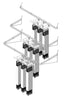 Southern Imperial 1.25 in. H X 9 in. W X 36 in. L Silver Organizer Rack (Pack of 6).