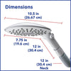 Waterpik RainFall White 2 settings Showerhead 1.8 gpm