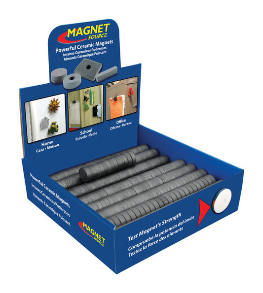 Magnet Source .197 in. L X .75 Dia. in. W Black Disc Magnets 0.7 lb. pull 500 pc