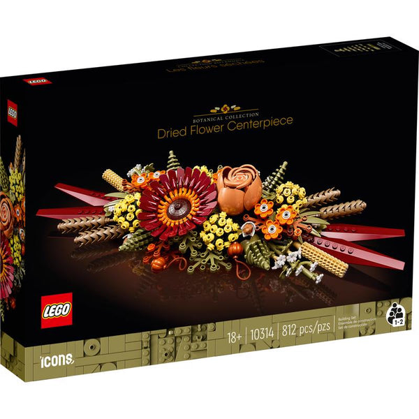 Kit de construcción de centro de mesa con flores secas LEGO, plástico ABS, multicolor, 812 piezas