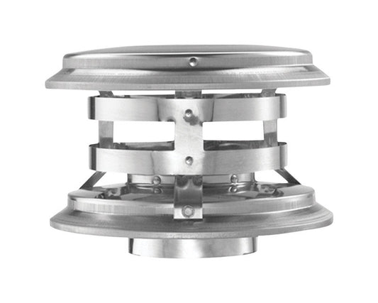 DuraVent 3 in. Dia. Galvanized/Stainless Steel Termination Cap (Pack of 2)