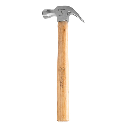Great Neck 8 oz Smooth Face Contoured Claw Hammer 11.4 in. Wood Handle