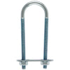 Hampton 1/4 in. x 1-1/8 in. W x 3-1/2 in. L Coarse Zinc-Plated Steel U-Bolt (Pack of 10)