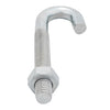 Hampton Medium Zinc-Plated Silver Zinc 0.8125 in. L J-Bolt 175 lb. 1 pk (Pack of 10)