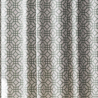 Zenna Home 72 in. H X 70 in. W Green Geometric Shower Curtain Fabric (Pack of 3)