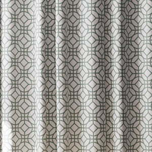 Zenna Home 72 in. H X 70 in. W Green Geometric Shower Curtain Fabric (Pack of 3)