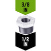 BK Products 1/2 in. MPT x 3/8 in. Dia. FPT Galvanized Malleable Iron Hex Bushing (Pack of 5)
