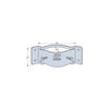 Simpson Strong-Tie 2.5 in. H x 4.75 in. W 12 Ga. Galvanized Steel Pipe Grip Tie