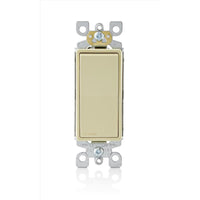 Leviton Decora 15 amps Single Pole Rocker AC Quiet Switch Ivory 1 pk - Deal of The Week