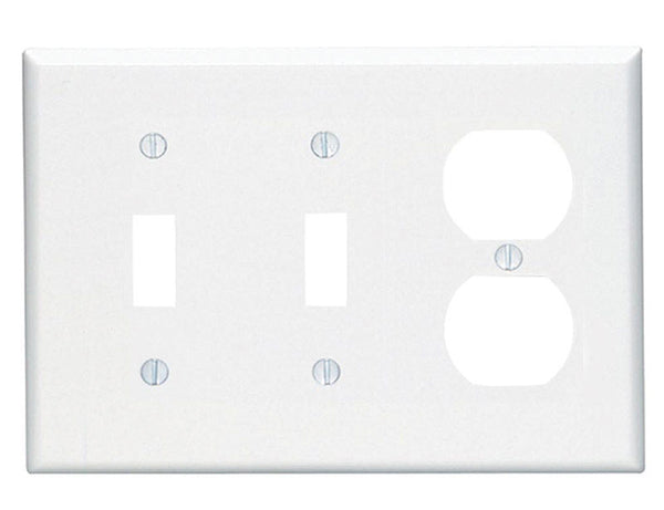 Placa de pared blanca de plástico Leviton para 3 interruptores, dúplex/conmutador, paquete de 1 - Oferta de la semana