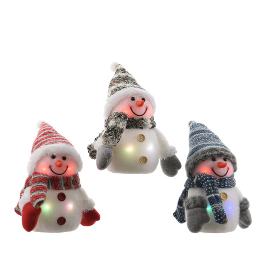 Lumineo LED Flashing Snowman Christmas Decoration Assorted Plastic 1 pk (Pack of 24)