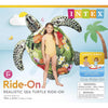 Intex Multicolored Vinyl Inflatable Sea Turtle Ride-On Pool Float - Open Box