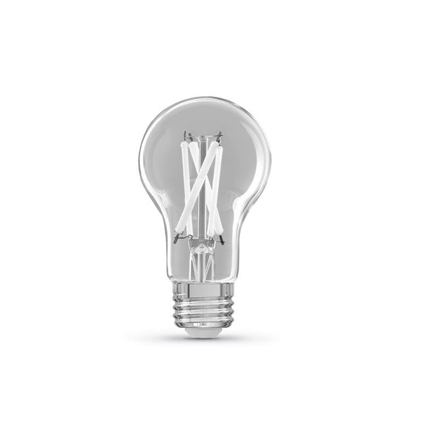 Bombilla LED de filamento Feit A19 E26 (mediana), blanca, equivalente a 100 vatios, paquete de 2