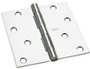 National Hardware 4 in. L Polished Chrome Door Hinge (Pack of 15)