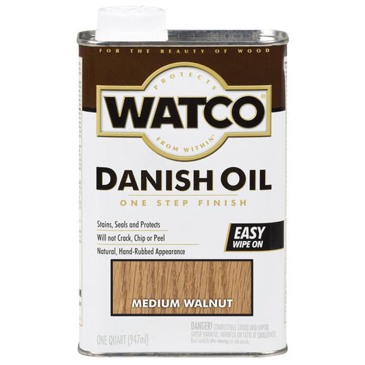 Watco 242223 1 Quart Medium Walnut Danish Oil Finish  (Pack Of 6)