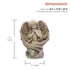 Alpine Polyresin Stone 19 in. Guardian Angel Garden Statue