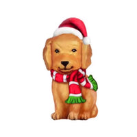 Alpine Golden Retriever Dog w/Santa Hat and LED lights 24 in. Blow Mold - Deal of The Week