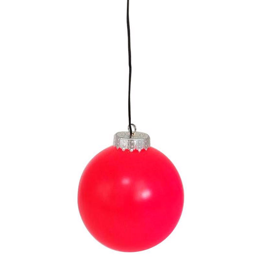 Celebrations LED Red Ornament 5 in. Hanging Decor