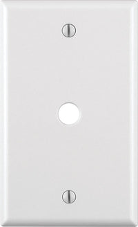 Leviton White 1 gang Plastic Cable/Telco Wall Plate 1 pk (Pack of 25)