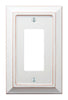 Amerelle Savannah White 1 gang Wood Rocker Wall Plate 1 pk