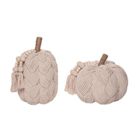 Transpac 10 in. Rope Braided Pumpkin Halloween Decor (Pack of 2)