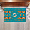 NFL - Miami Dolphins Holiday Sweater Rug - 19in. x 30in.