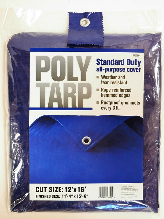Projex 12 ft. W X 16 ft. L Light Duty Polyethylene Tarp Blue