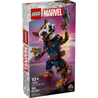 LEGO Marvel Rocket & Baby Groot Building Set Multicolor 566 pc