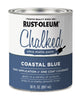 Rust-Oleum Chalked Ultra Matte Coastal Blue Water-Based Chalk Paint 30 oz. (Pack of 2)