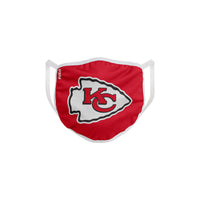 FOCO Household Multi-Purpose Kansas City Chiefs Face Mask Multicolored 1 pk