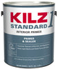 KILZ STANDARD Matte White Water-Based Acrylic Primer For Multiple Surfaces 1 gal. (Pack of 4)