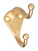 National Hardware 2.75 in. L Brass Gold Zinc Die-Cast Coat/Hat Hook 35 lb. cap. 1 pk