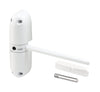 Prime-Line Zinc-Plated White Steel Hydraulic Door Closer