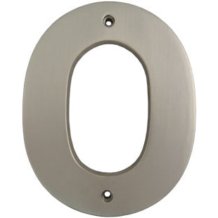 Número de casa contemporáneo, n.° 0, 5 pulgadas, níquel satinado, de Stone Harbor Hardware